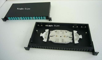 供应1U 24芯 黑色机架式光缆终端盒,光缆配